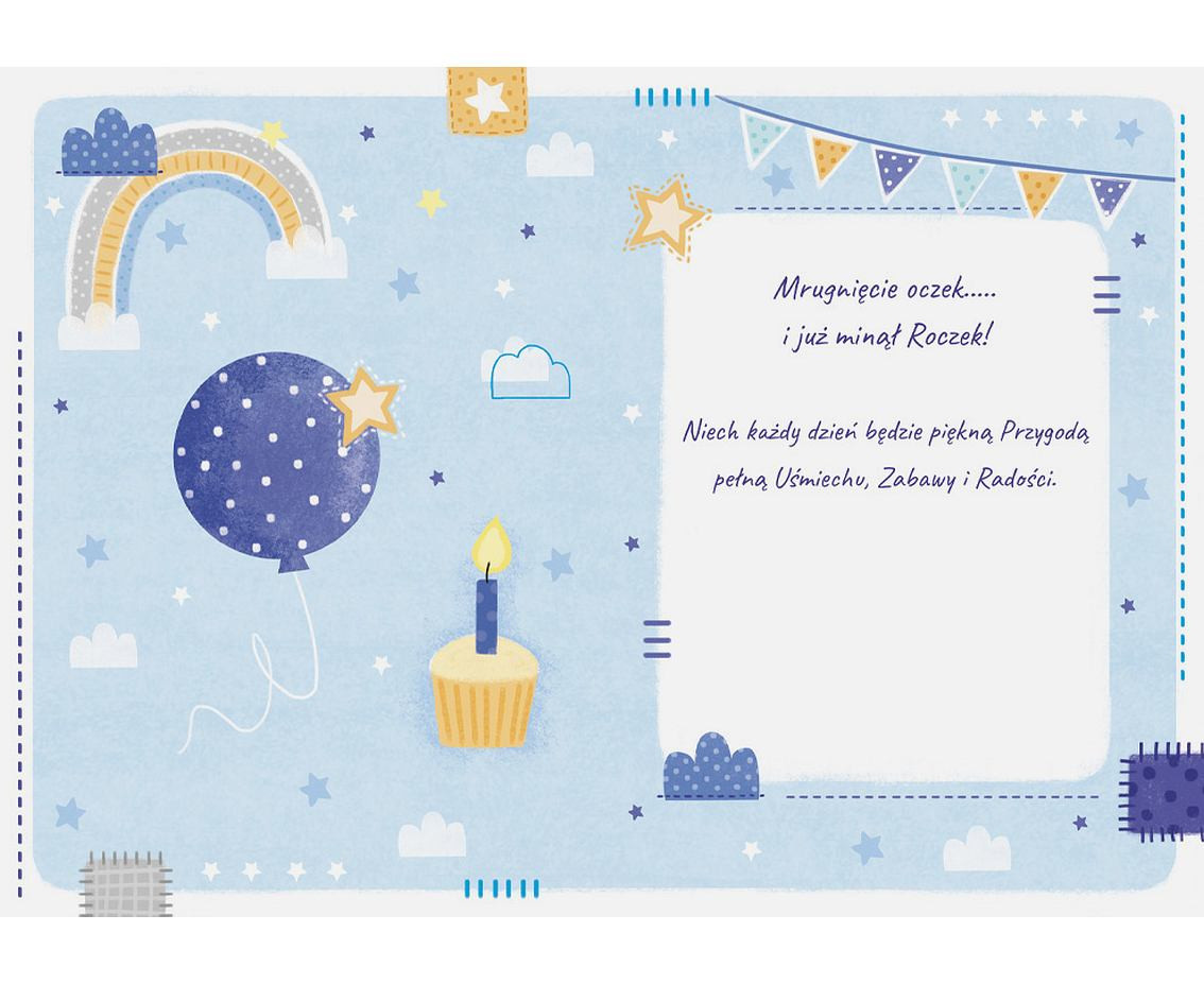 Greeting Card HORSE A5 Blue 1 pc.
